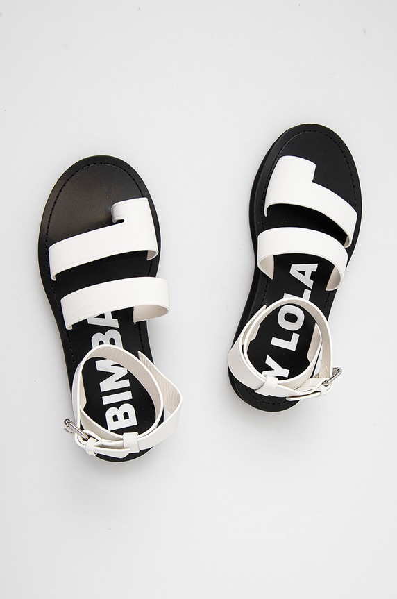 Kožené sandály Bimba Y Lola 211BZ0766.T1050 bílá