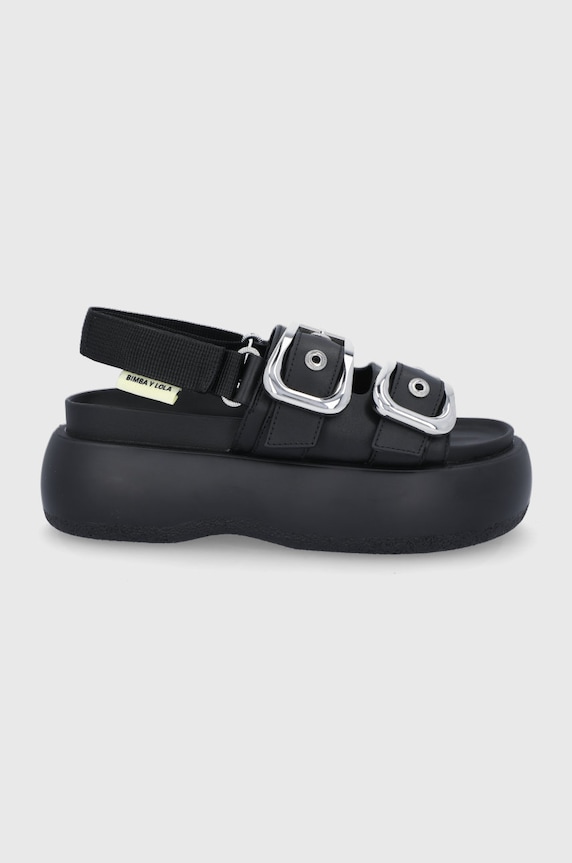 Bimba Y Lola Sandały tekstylny czarny 211BZ1512.T1000