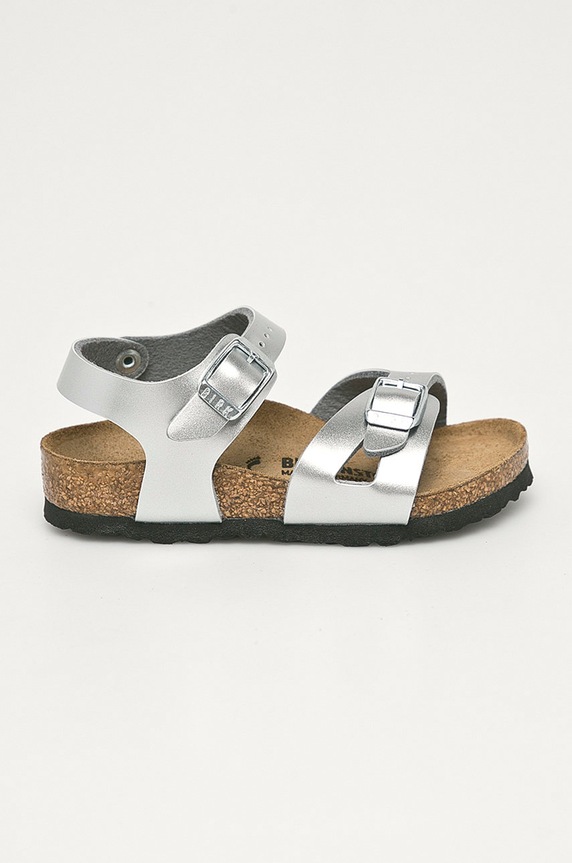 Birkenstock - Sandały dziecięce Rio srebrny 1019201