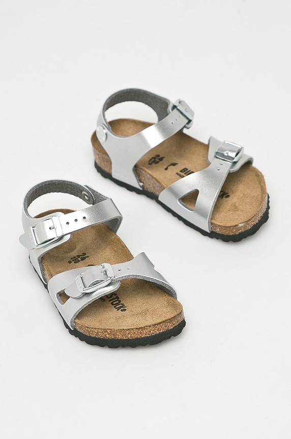 Birkenstock - Sandały dziecięce Rio 1019201 srebrny SS21