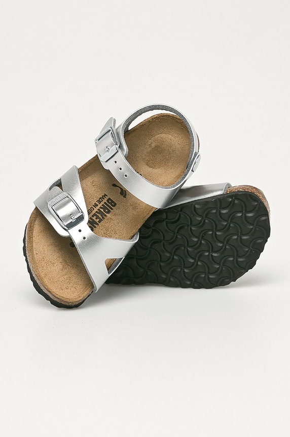 Birkenstock - Sandały dziecięce Rio srebrny 1019201