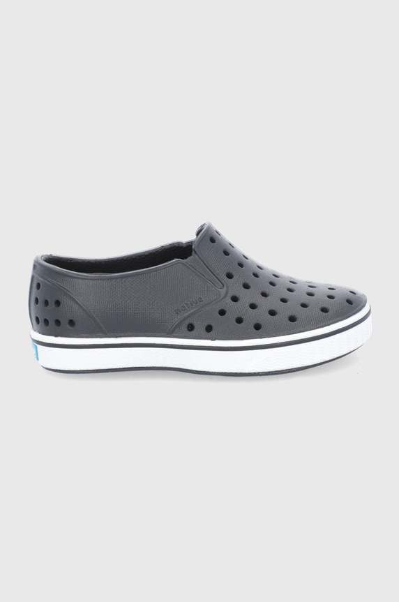 Native Tenisówki dziecięce slip on czarny MILES.KIDS.13104600.K