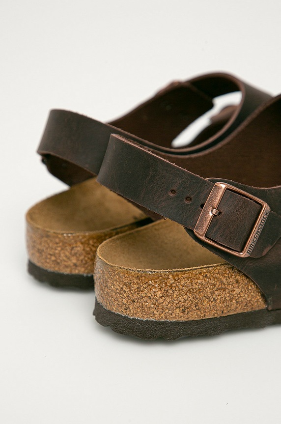 Încălțăminte Birkenstock sandale de piele Milano 34871 maro