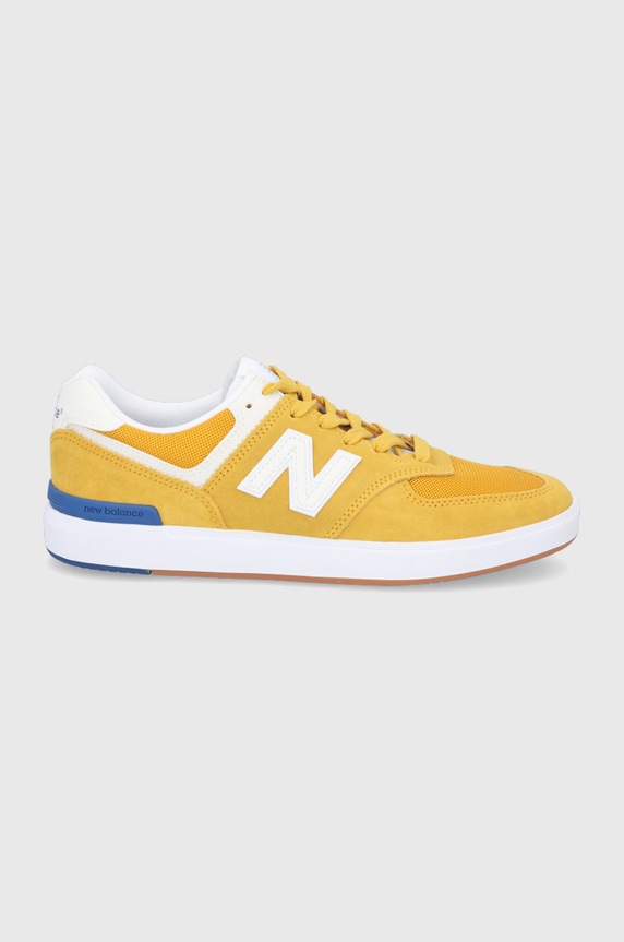 Topánky New Balance AM574YWB semišová koža žltá AM574YWB