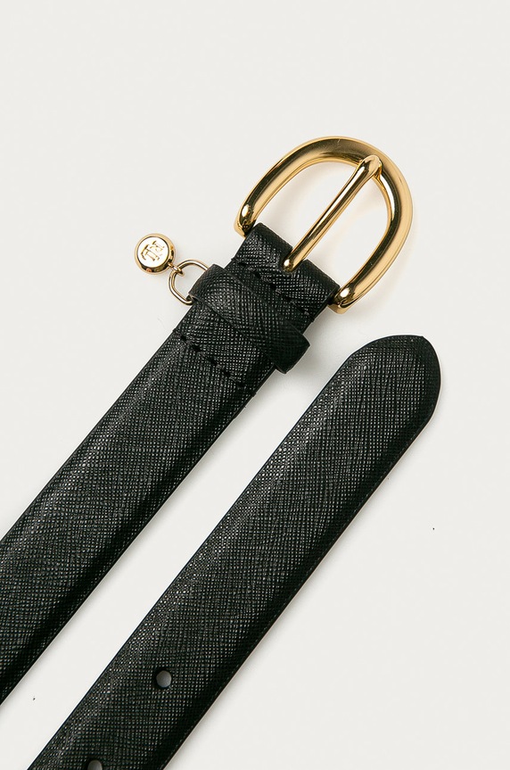 Lauren Ralph Lauren - Pasek skórzany 412802952004 412802952004 czarny SS21
