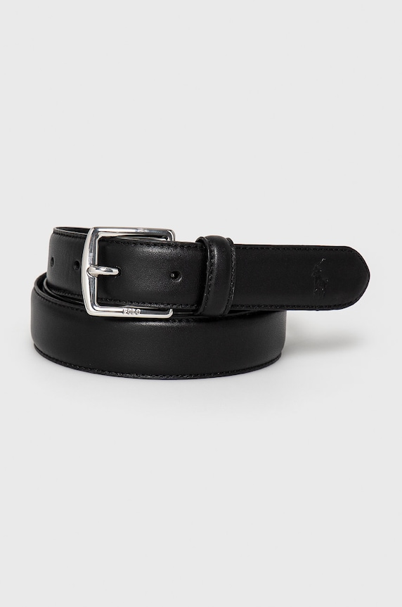 Polo Ralph Lauren Pasek skórzany 405828968001 czarny 405828968001