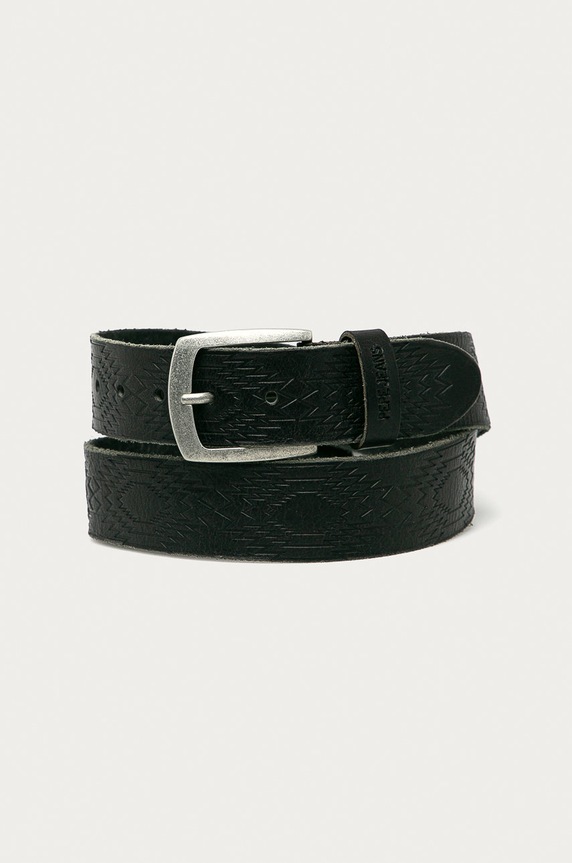 Pepe Jeans - Pasek skórzany Maple czarny PM020977.999