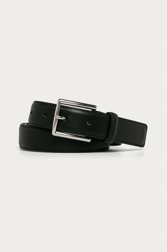 Trussardi Jeans - Pasek skórzany czarny 71L00099.9Y099996