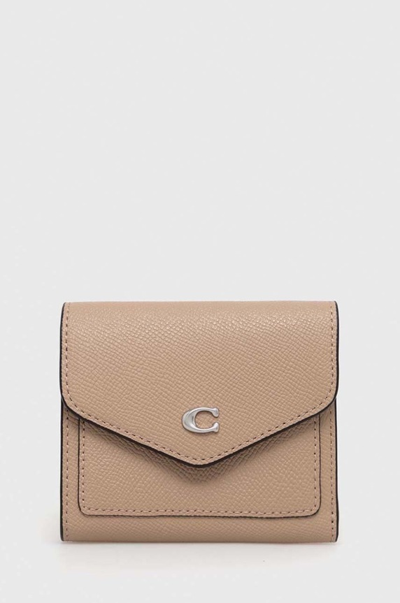 Coach portfel Wyn Small Wallet skóra licowa beżowy C2328