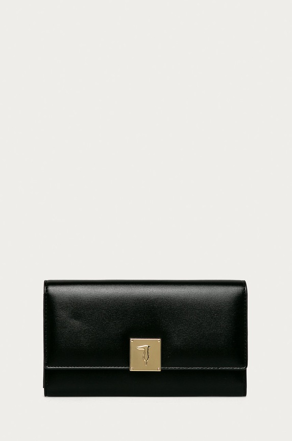 Trussardi Jeans - Portfel imitacja skóry licowej czarny 75W00241.9Y099998