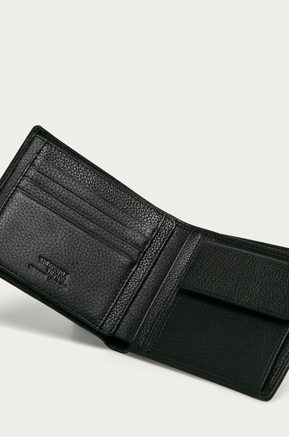 Trussardi Jeans - Portfel skórzany czarny 71W00006.2P000185