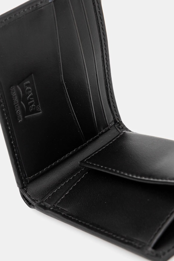 Αξεσουάρ Levi's - Δερμάτινο πορτοφόλι 37541.0283 μαύρο