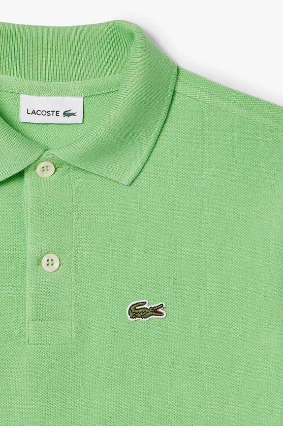 Παιδικά βαμβακερά μπλουζάκια πόλο Lacoste πράσινο PJ2909