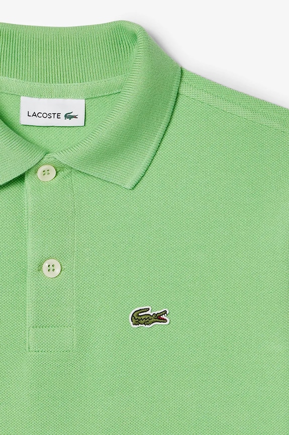 Παιδικά βαμβακερά μπλουζάκια πόλο Lacoste πράσινο PJ2909