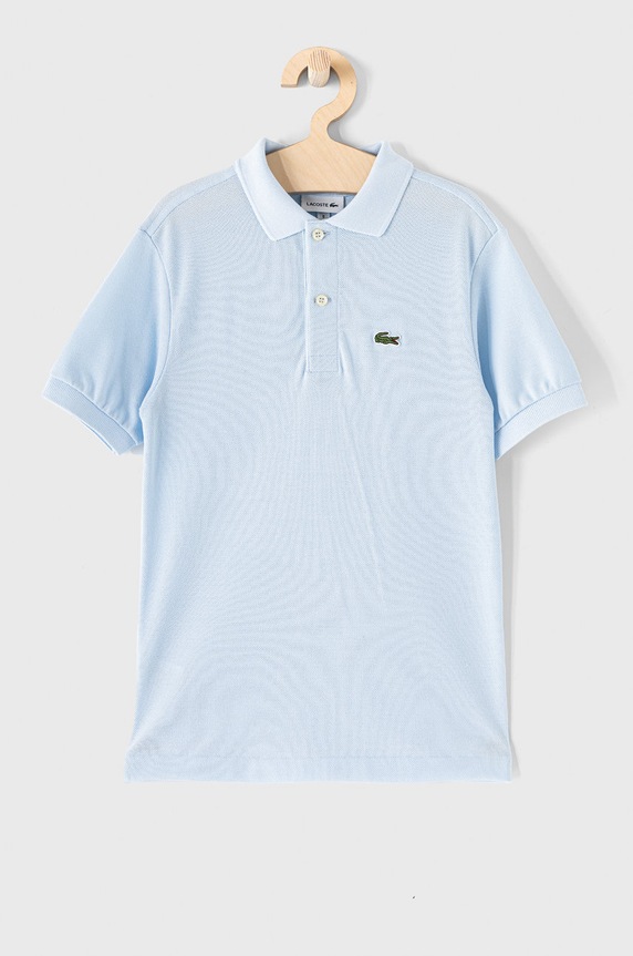Detská bavlenná polokošeľa Lacoste bavlna modrá PJ2909
