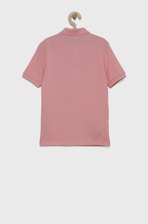 Dětská bavlněná polokošile Lacoste PJ2909 růžová AW25