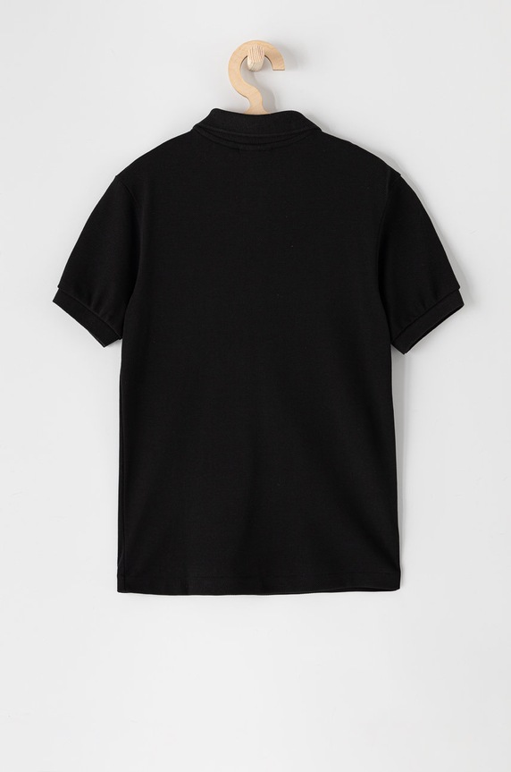 Lacoste polo bawełniane dziecięce PJ2909 czarny AW25
