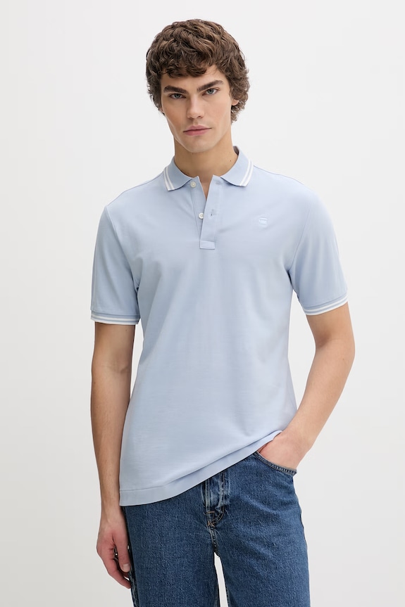 G-Star Raw tricou polo albastru D17127.5864