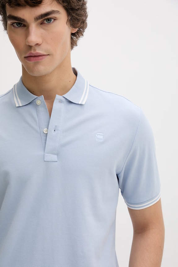 G-Star Raw tricou polo albastru D17127.5864