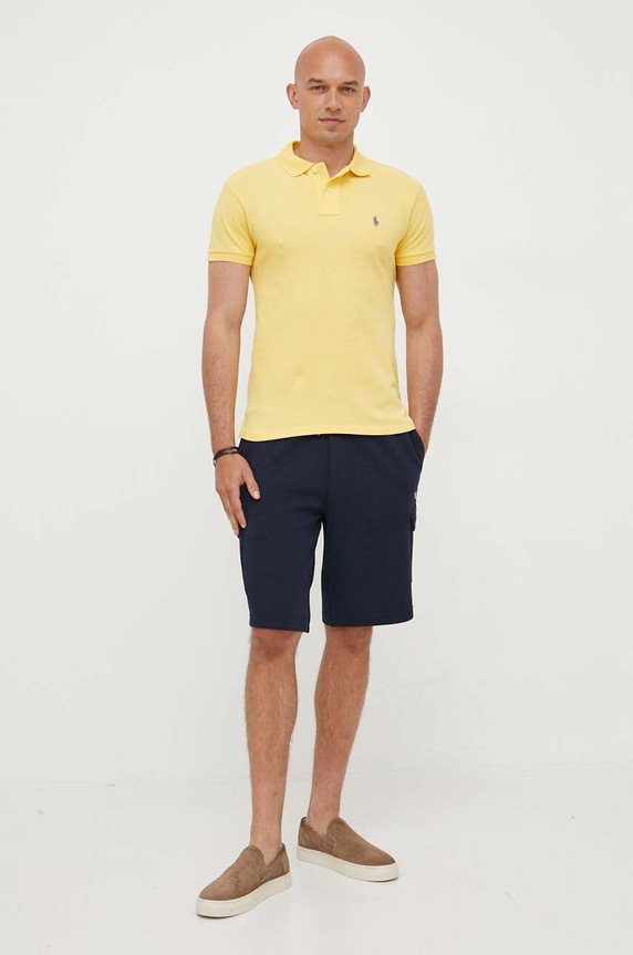 Polo Ralph Lauren polo tričko pánske bavlnené 710536856 žltá SS26