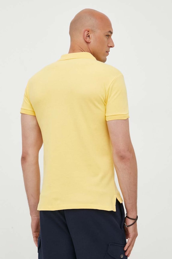 Oblečenie Polo Ralph Lauren polo tričko pánske bavlnené 710536856 žltá