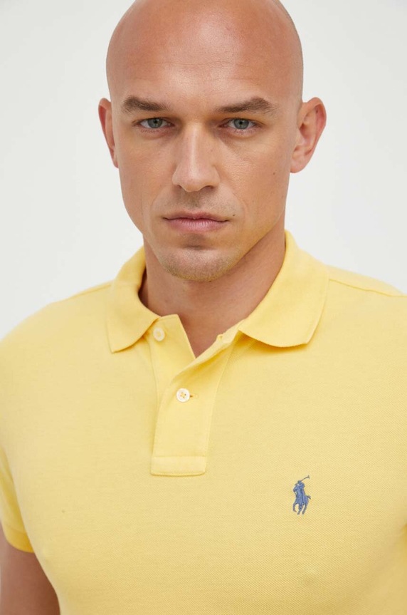 Polo Ralph Lauren polo tričko pánske bavlnené žltá 710536856