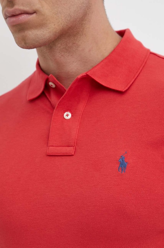 Polo Ralph Lauren polo tričko pánske bavlnené 710536856 červená