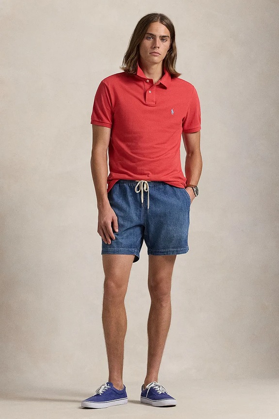Odzież Polo Ralph Lauren polo męskie bawełniane 710536856 czerwony