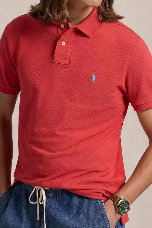 Polo Ralph Lauren polo męskie bawełniane czerwony 710536856