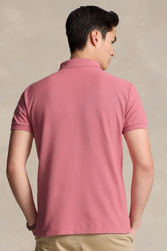 Polo Ralph Lauren polo tričko pánske bavlnené 710536856 ružová SS26