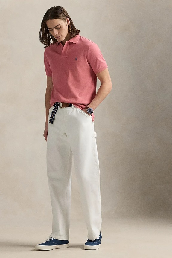 Clothing Polo Ralph Lauren men's cotton polo shirt 710536856 pink