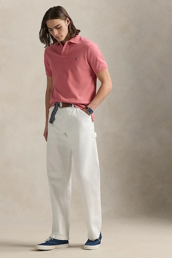 Clothing Polo Ralph Lauren men's cotton polo shirt 710536856 pink