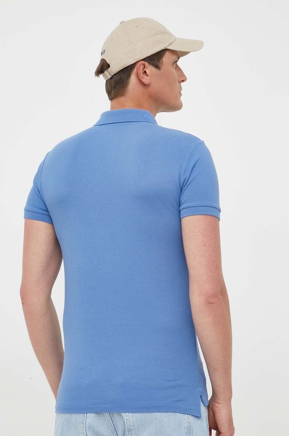 Oblečenie Polo Ralph Lauren Polo tričko pánske bavlnené 710536856 modrá