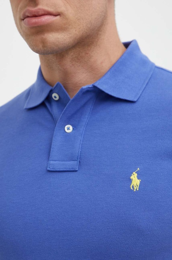 Polo Ralph Lauren polo męskie bawełniane 710536856 niebieski