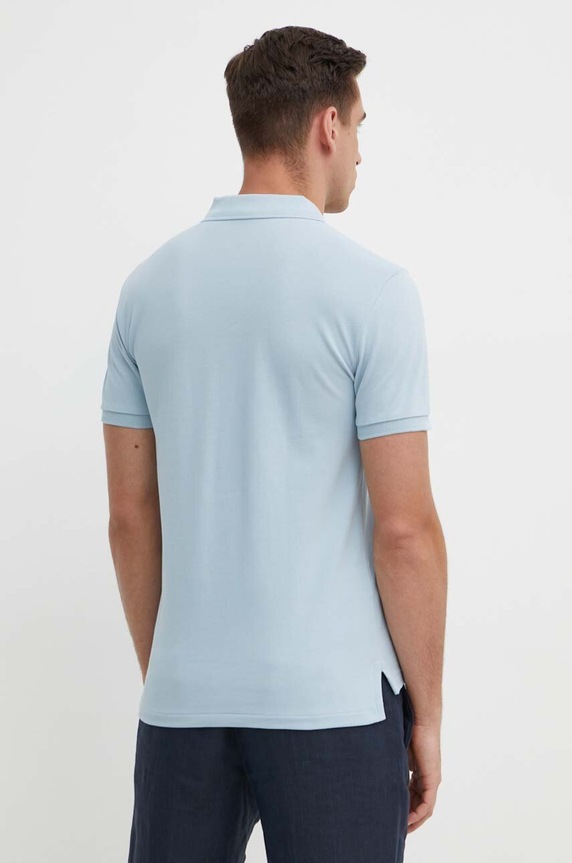 Oblečenie Polo Ralph Lauren polo tričko pánske bavlnené 710536856 modrá