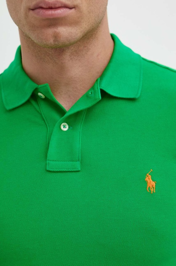 Polo Ralph Lauren polo tričko pánske bavlnené 710536856 zelená