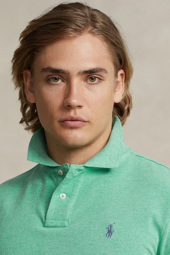 Polo Ralph Lauren polo tričko pánske bavlnené zelená 710536856