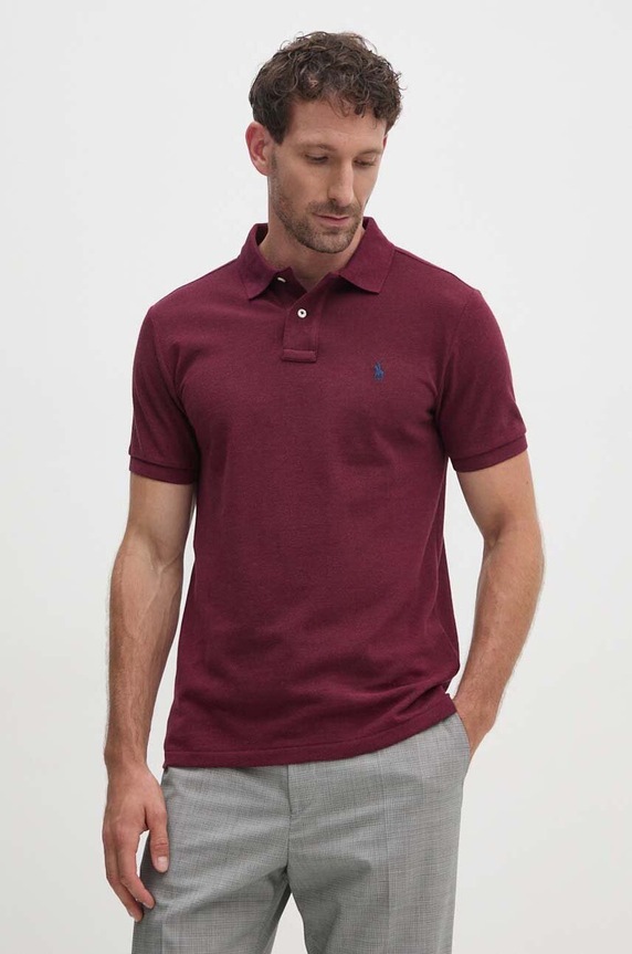 Polo Ralph Lauren πόλο ανδρικό βαμβακερό μπορντό 710536856