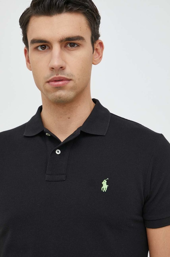 Polo Ralph Lauren polo pánské bavlněné černá 710536856