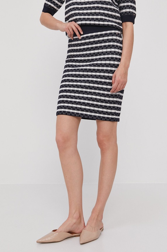 Φούστα Tommy Hilfiger WW0WW30459.4891 σκούρο μπλε SS21