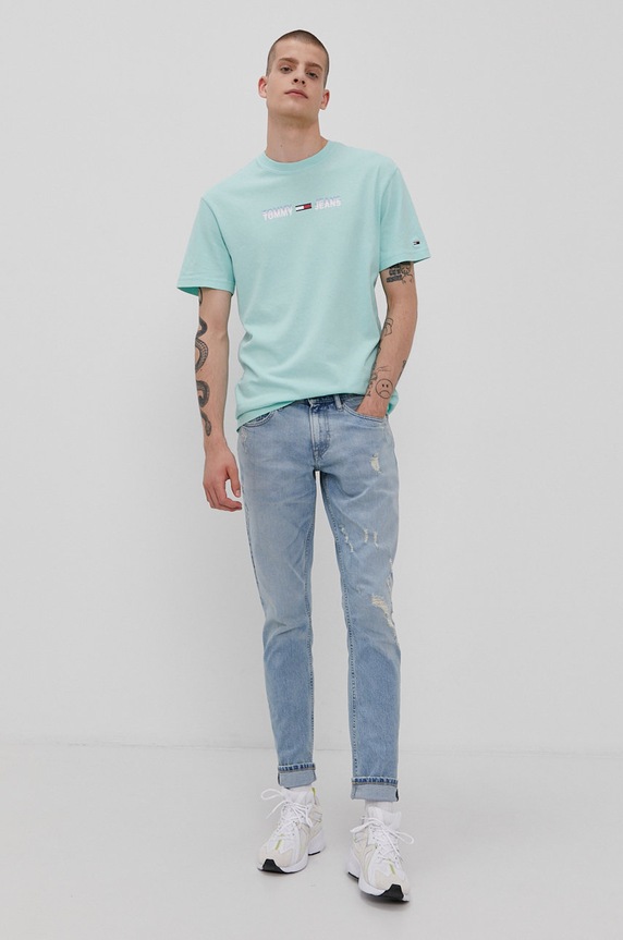 Tommy Jeans Jeansy Scanton DM0DM09879.4891 DM0DM09879.4891 niebieski SS21