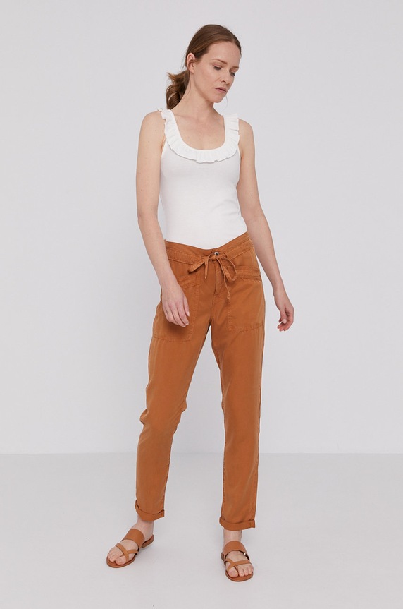 Nohavice Pepe Jeans Dash PL211449.859 hnedá SS21