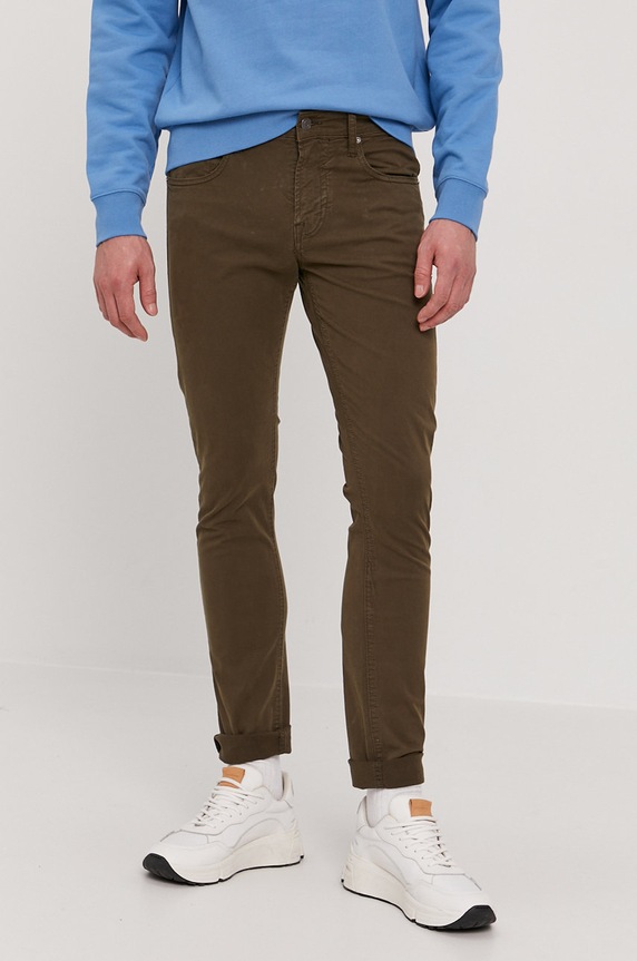 Guess - Spodnie z elastanem zielony M1RAN1.WCNZ4