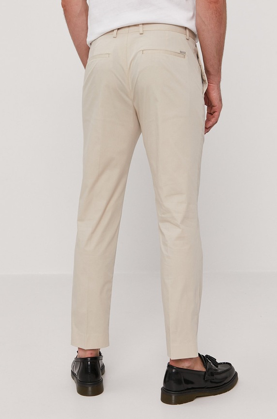 Oblečenie Nohavice Calvin Klein K10K106633.4891 béžová