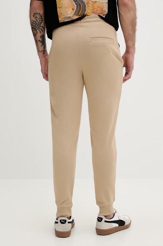 Îmbrăcăminte HUGO pantaloni de trening pentru bărbați din bumbac Doak212 50447963 bej