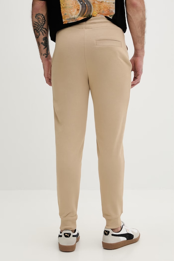 Îmbrăcăminte HUGO pantaloni de trening pentru bărbați din bumbac Doak212 50447963 bej