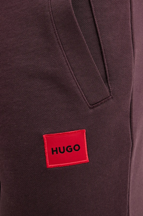 HUGO παντελόνι επίσημο ανδρικό βαμβακερό Doak212 50447963 καφέ