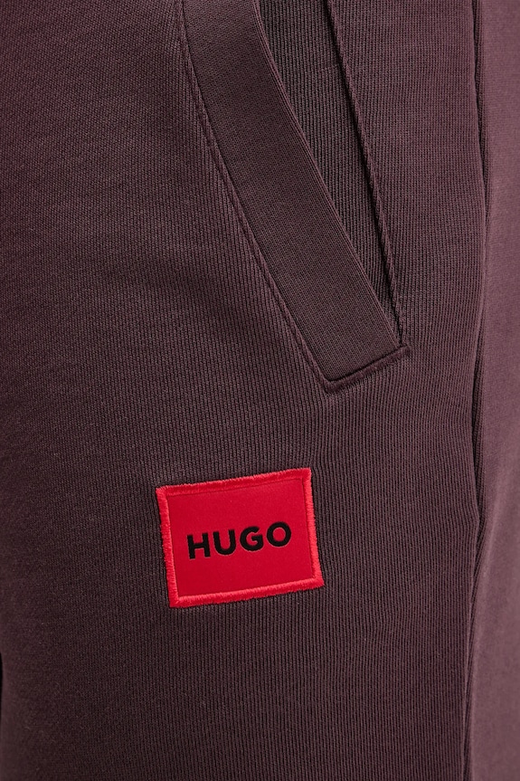 HUGO παντελόνι επίσημο ανδρικό βαμβακερό Doak212 50447963 καφέ