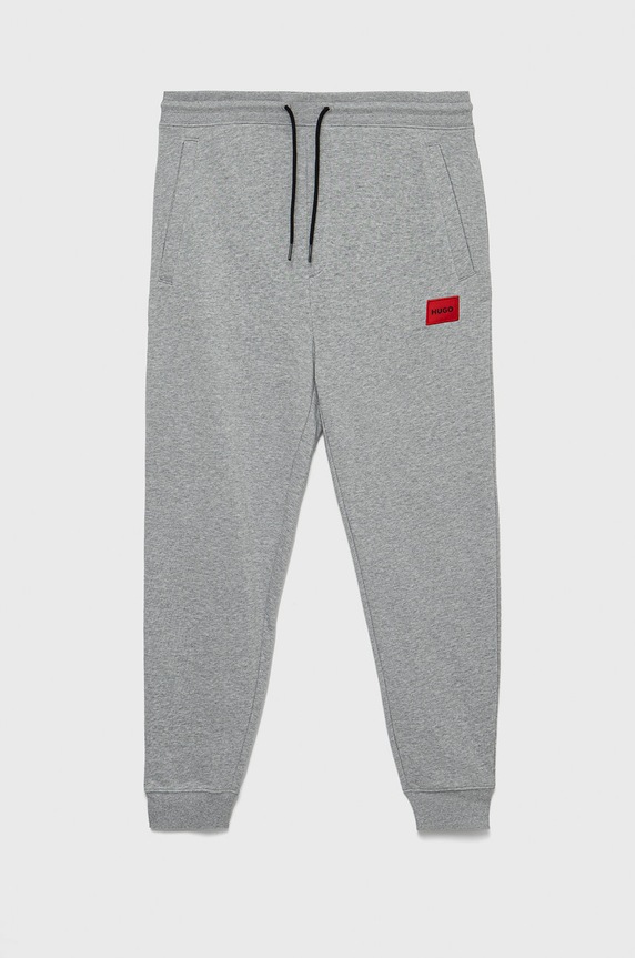 HUGO spodnie dresowe bawełniane Doak212 bawełna szary 50447963