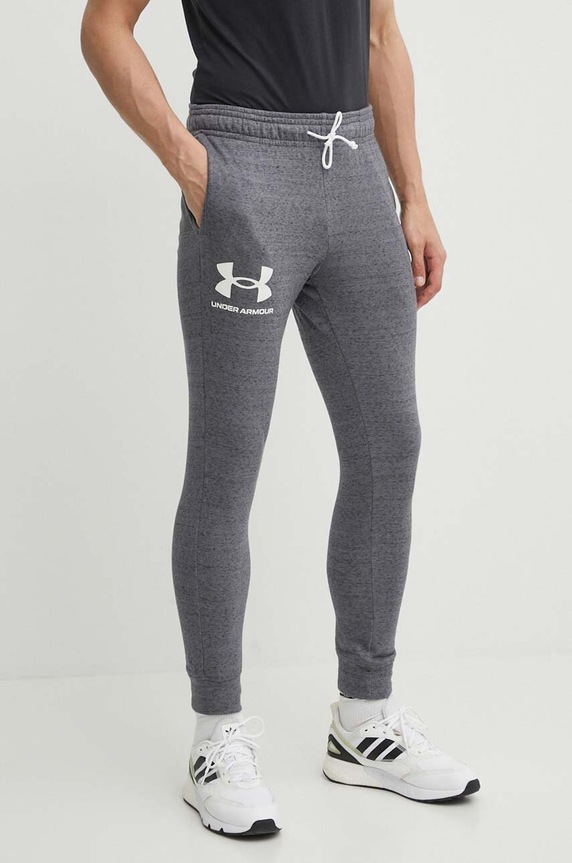 Παντελόνι Under Armour πλεκτό ύφασμα γκρί 1361642